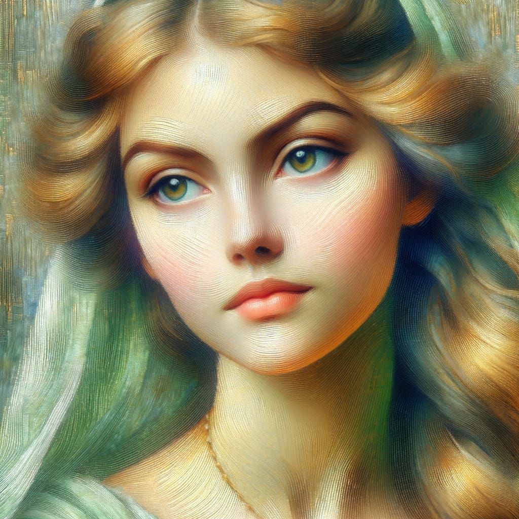 Norse Goddess of Medicine in Impressionist Style