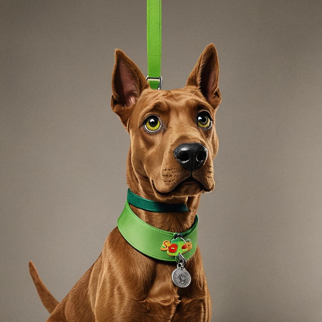 Contemptuous Scooby Doo in Psychedelic Setting