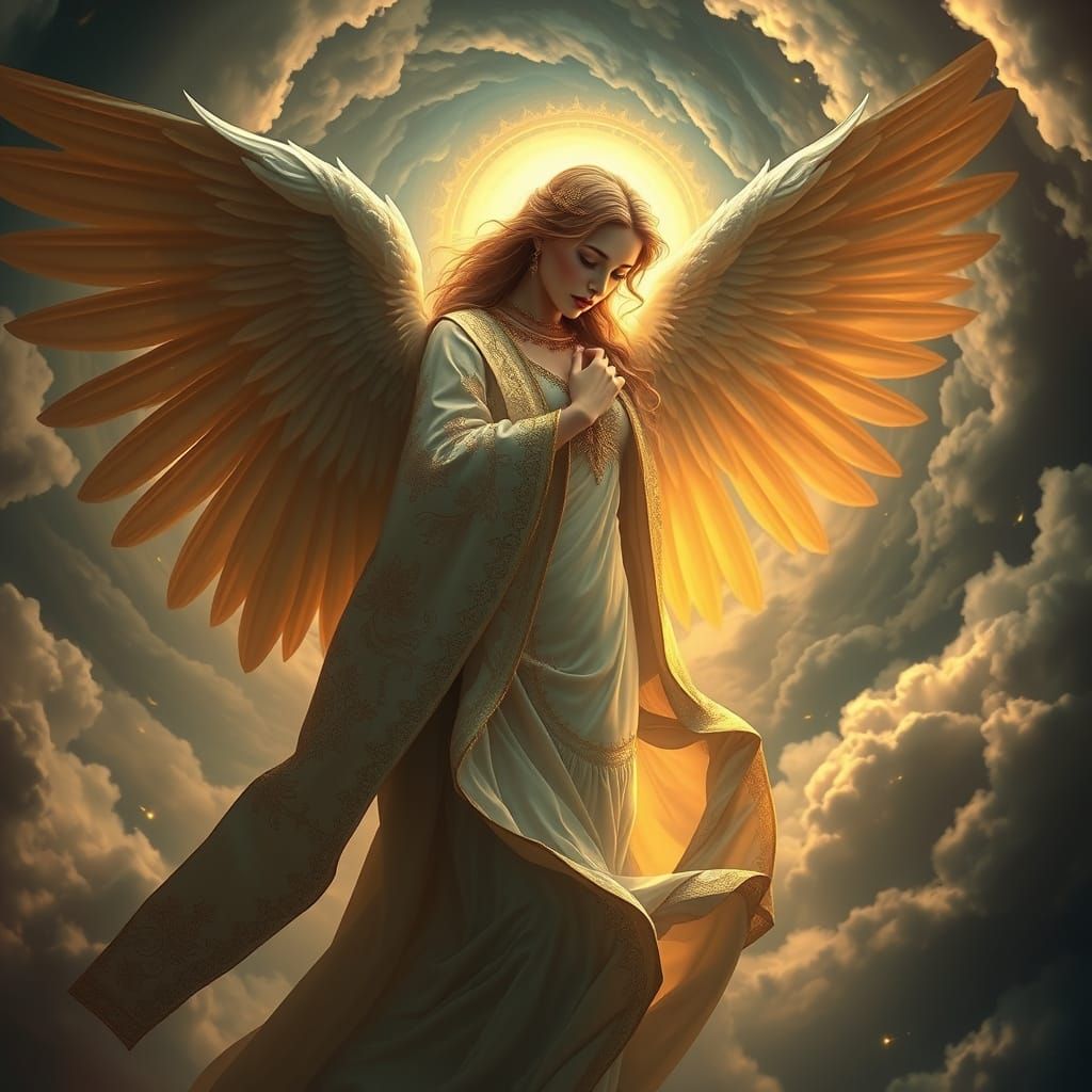 Divine Angel in Majestic Lemurian Garments