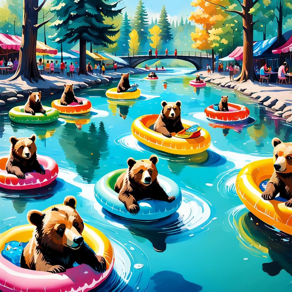 Baby Bears Drifting: Vibrant Street Art in Venezuela Carasqu...