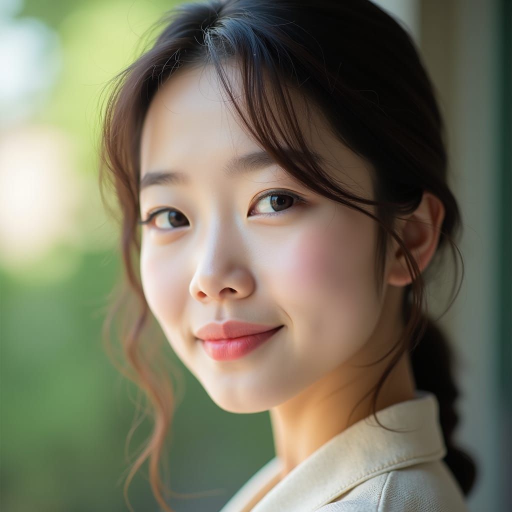 Charming Korean Portrait in Professional Photography Style