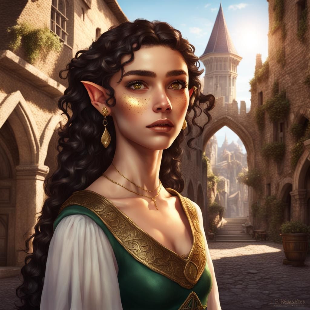 Gold Dragon bloodline Sorceress Elf