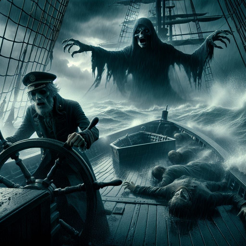 Ghost Ship Vampire Terror in Stormy Seas
