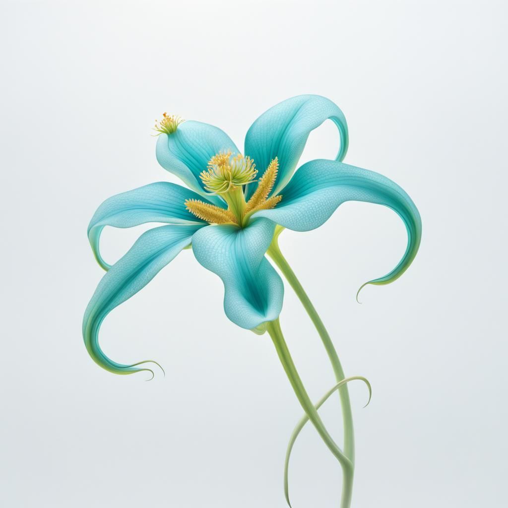 Amoeba Shaped as Orchid, Modern 3D Render