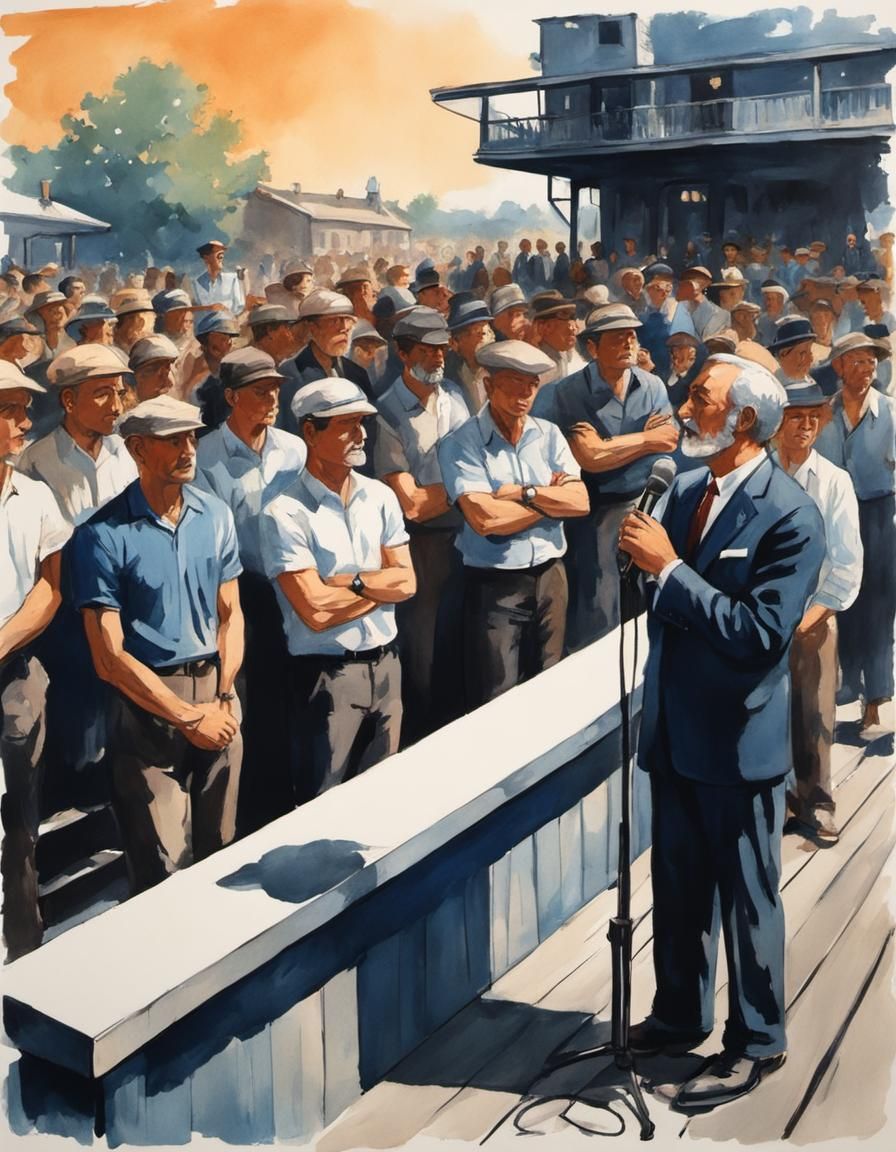 Mr. William with a crowd staring at him