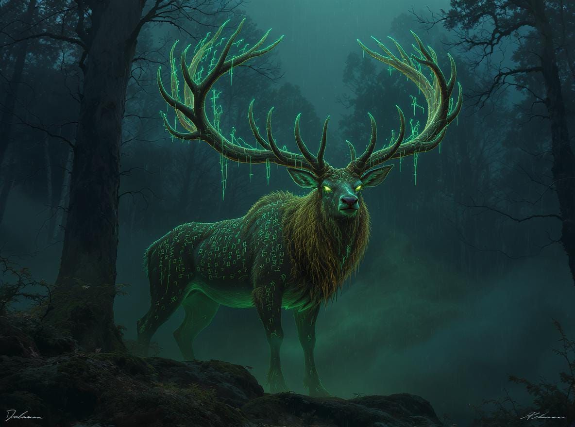 Mystical Stag Guardian in Twilight Forest