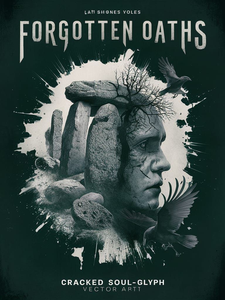 Forgotten Oaths: Ash-Wash Ink Blot Double Exposure