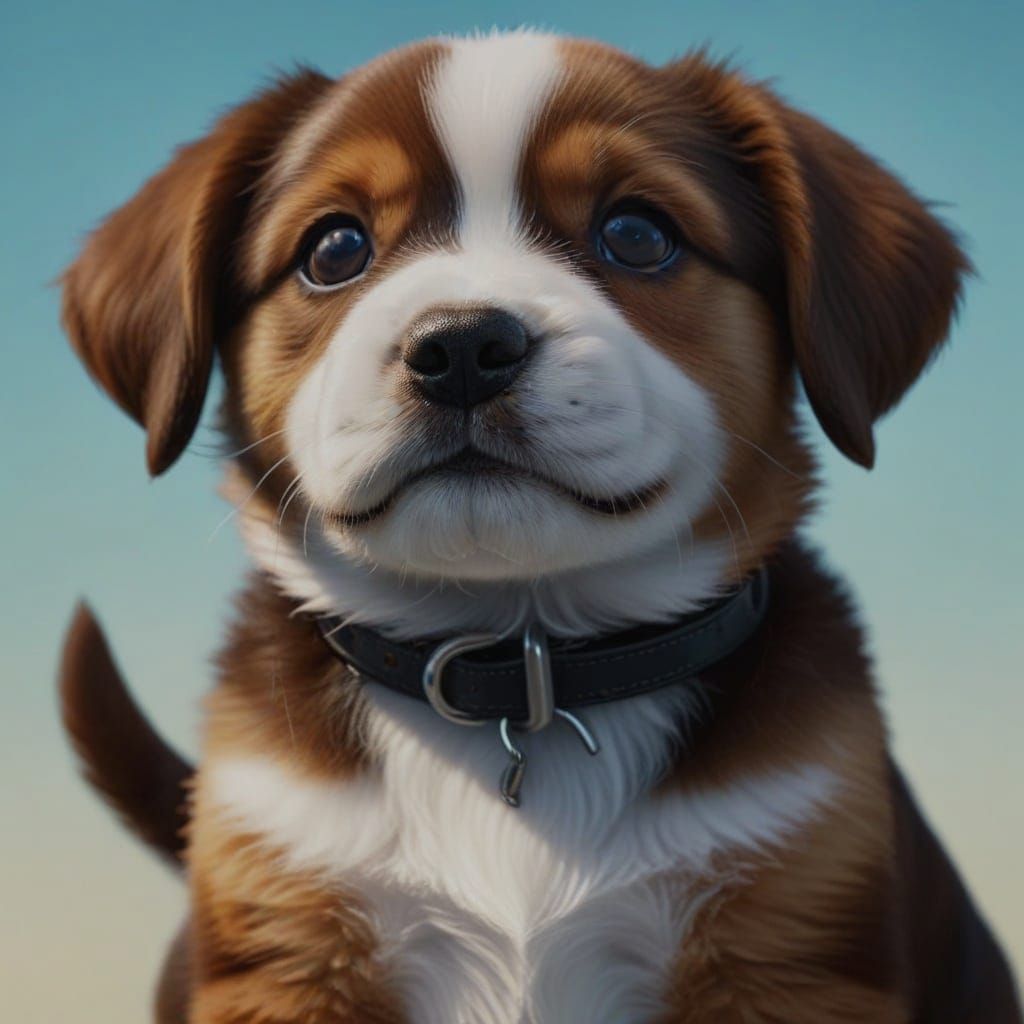 Adorable Puppy with Maximum Photorealism