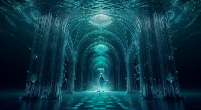 Underwater Platinum Portal in Magic Realism