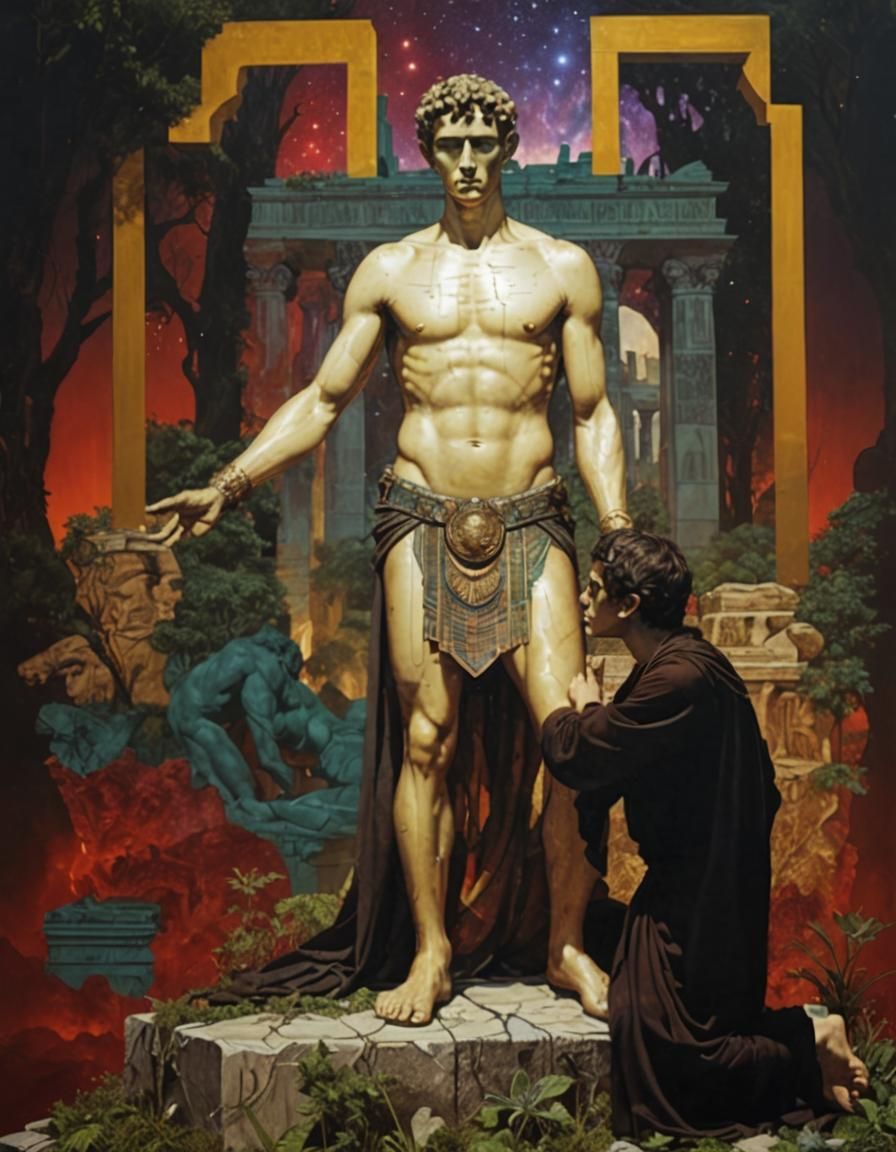 Young Nicomedes IV Triumphs Over Caesar in a Darkwave Retro...