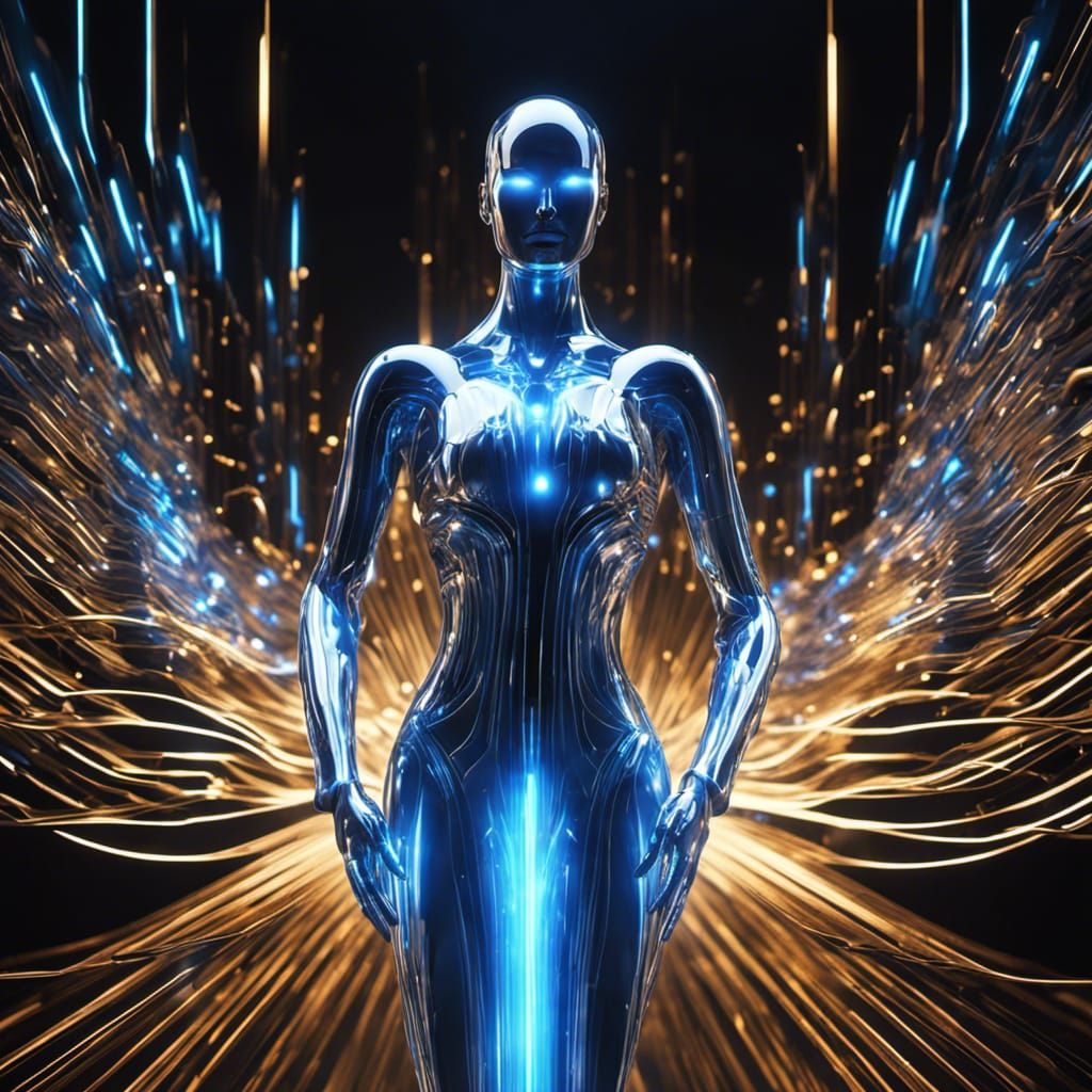 Holographic Circuit-Board Humanoid Commands Data Streams