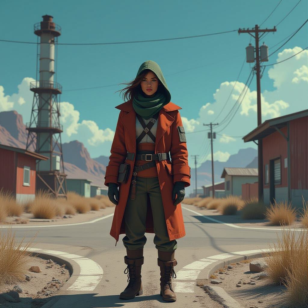 Crossroads of Earth and Industry: A Futuristic Vision