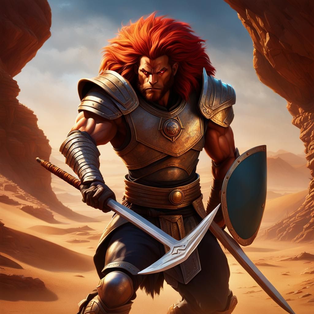 Arab Warrior in Desert Fantasycore Style