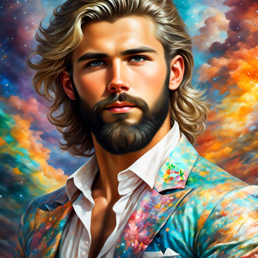 Handsome man with beard