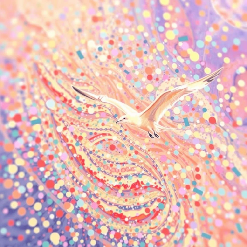 Majestic Albatross Soars Above Turquoise Waves in Golden Lig...