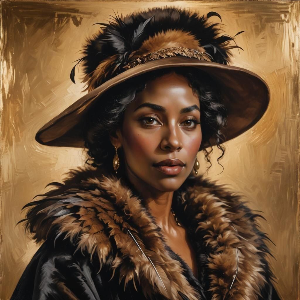 Elegant Woman Portrait in Classical Style