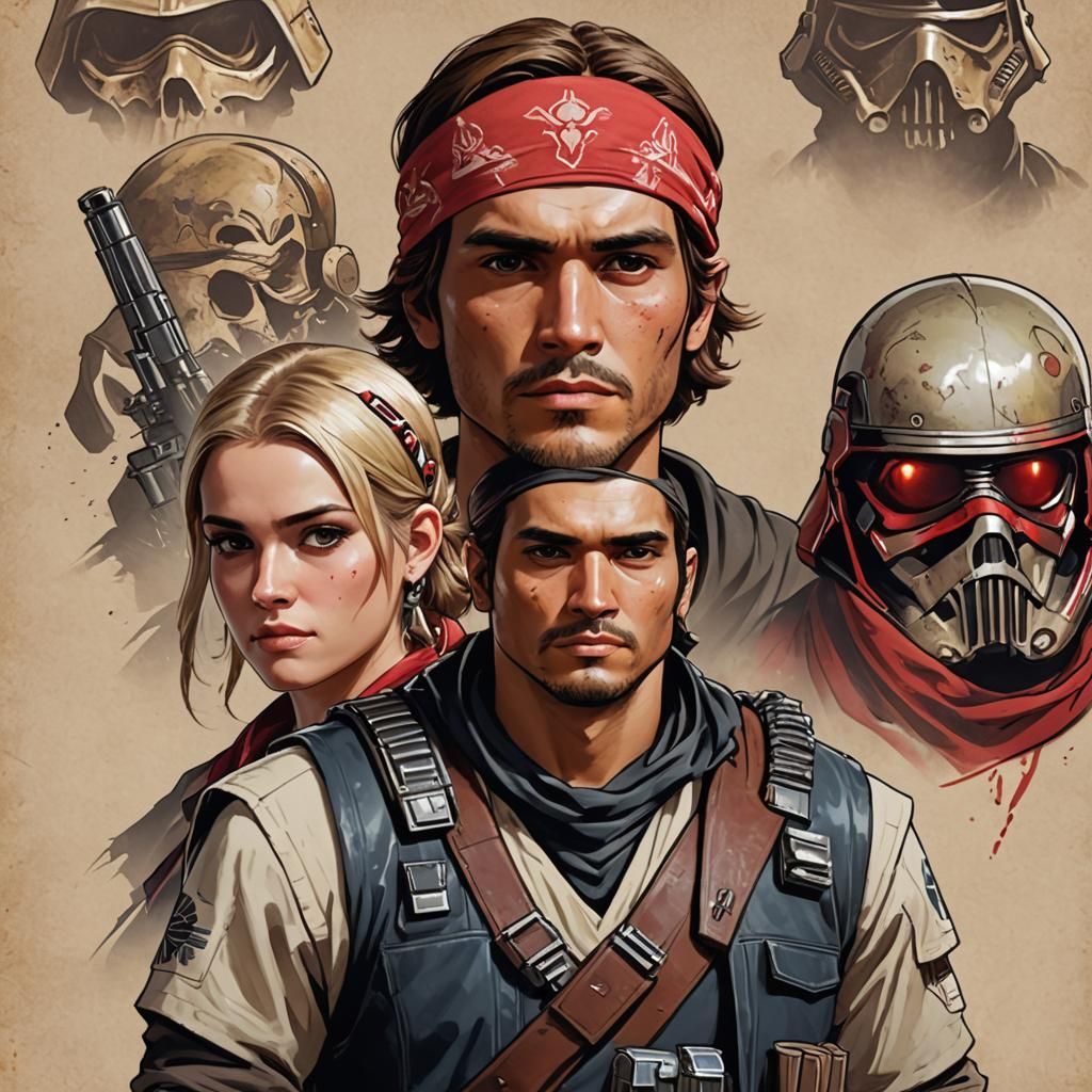 Star Wars Characters in Hyperdetailed Portrait