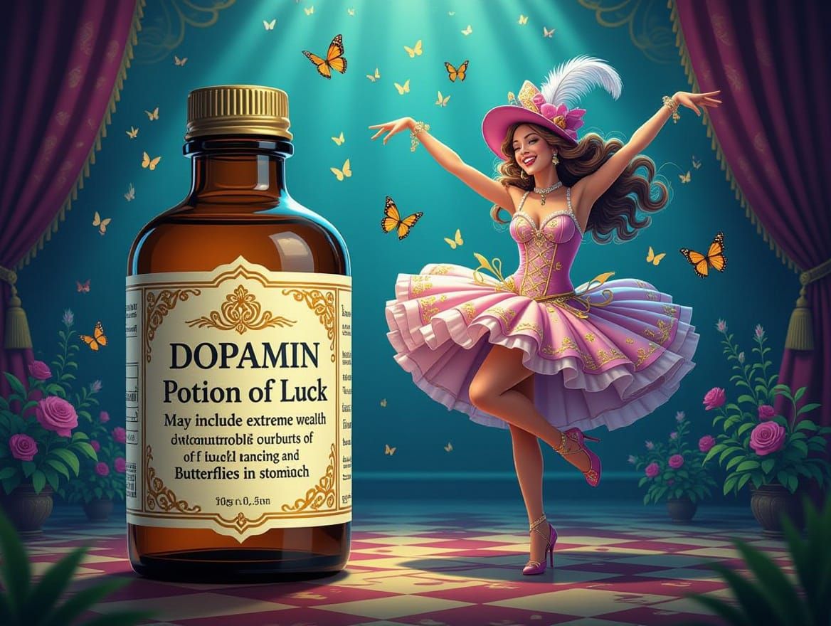 bottle with label "DOPAMIN"