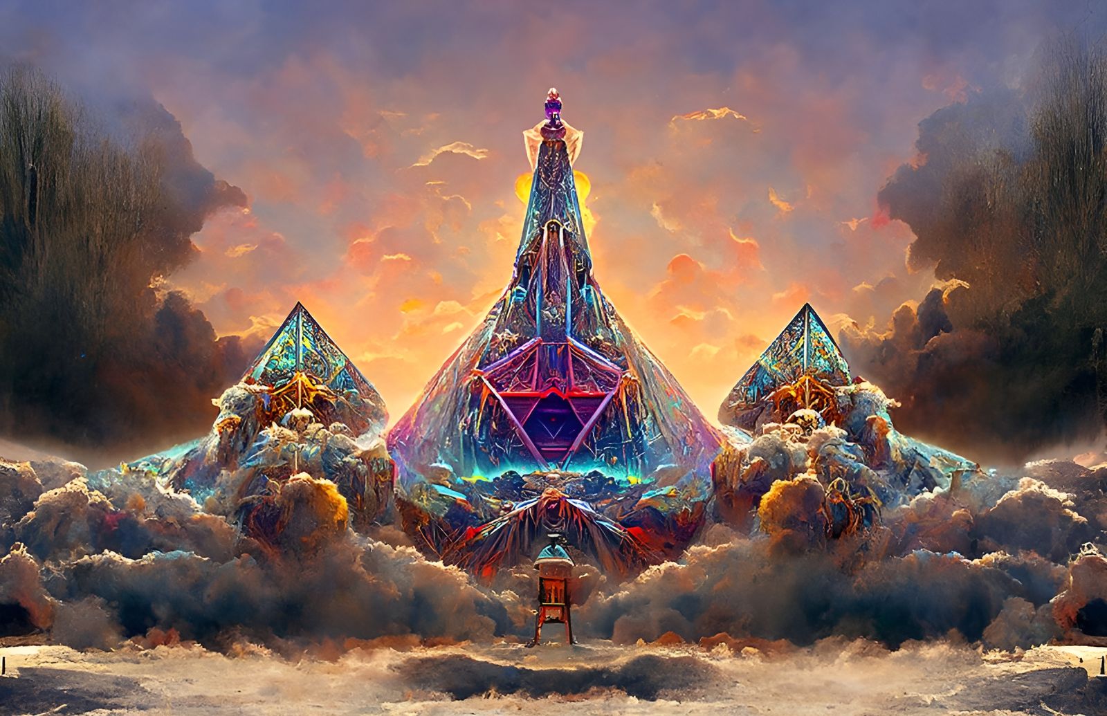 Celestial Magic Pyramid: A Digital Masterpiece