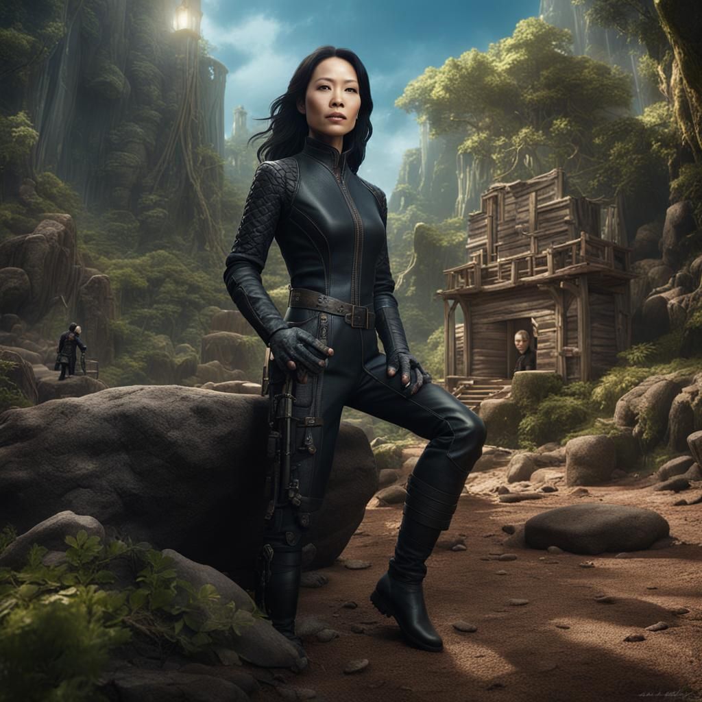 Leather Catsuit on Saint Joseph Island