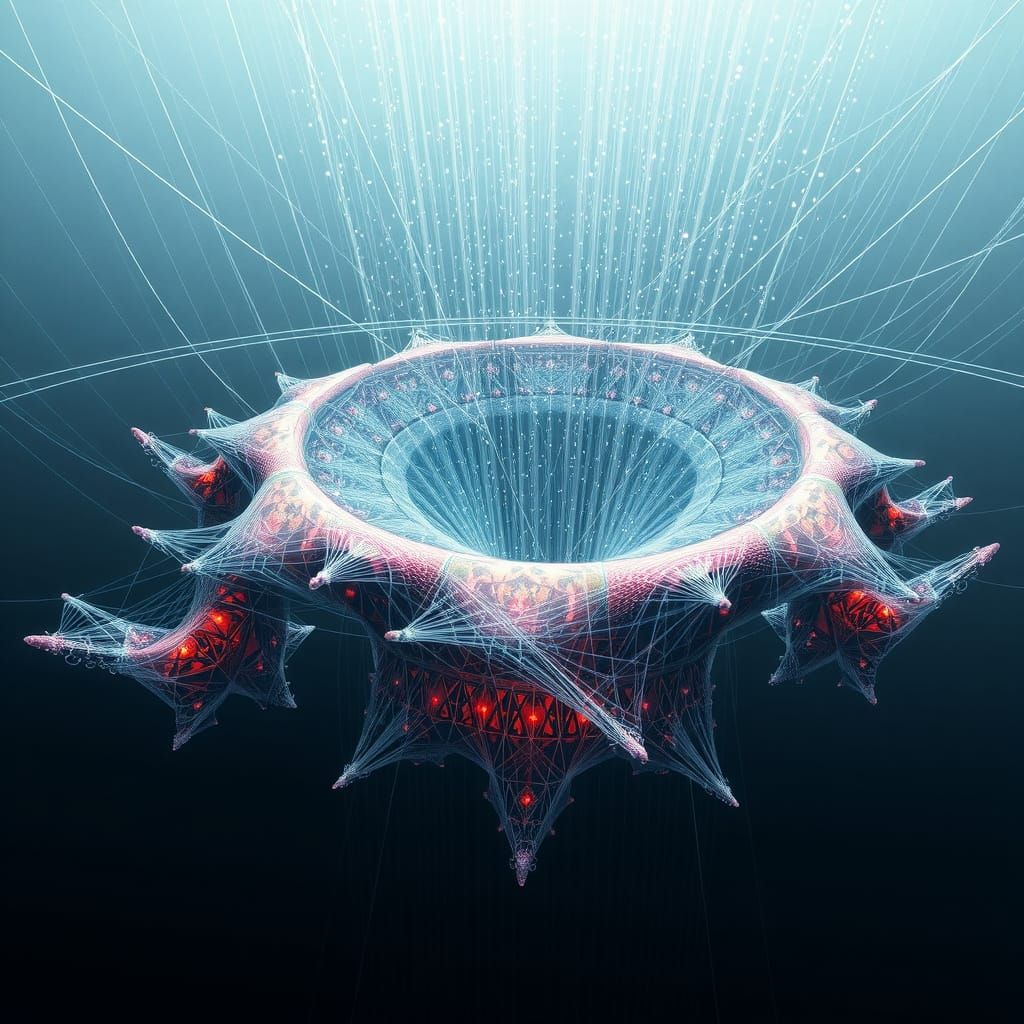 Digital Morphogenesis: A Living Algorithm in Cyberpunk Style