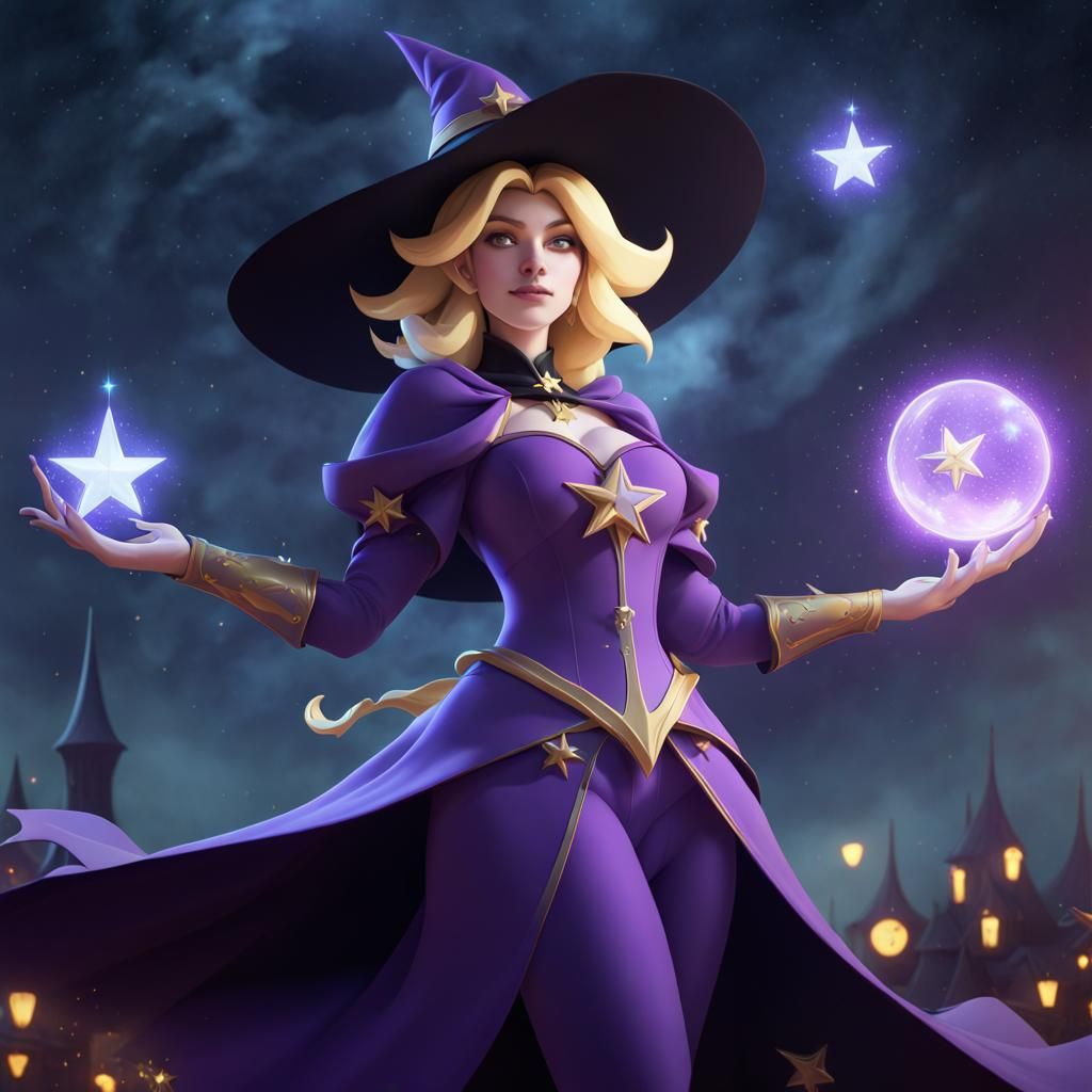 Rosalina as Witch in Dark Fantasy Art