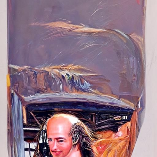 Jeff Bezos's 80s Hairstyle: An Oil Painting