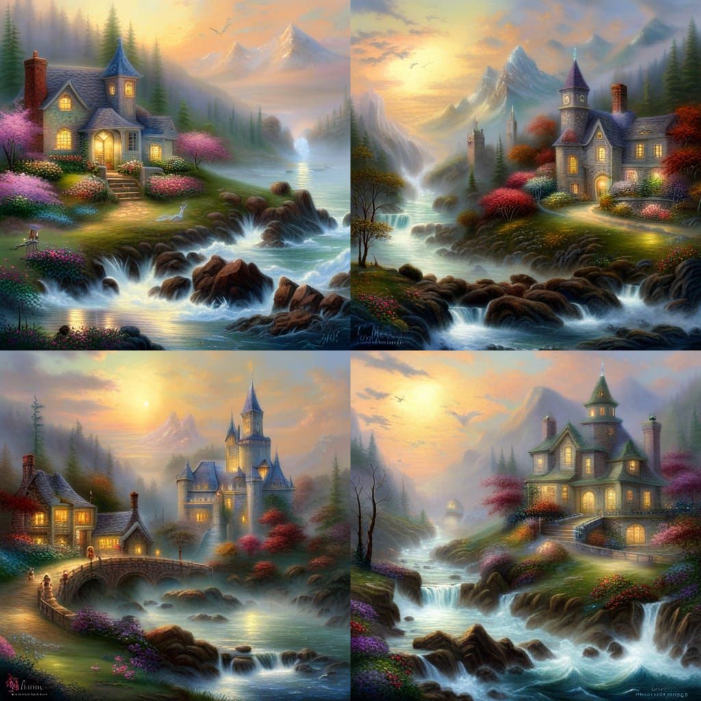 Ethereal Fantasy Landscape in Luminist Style