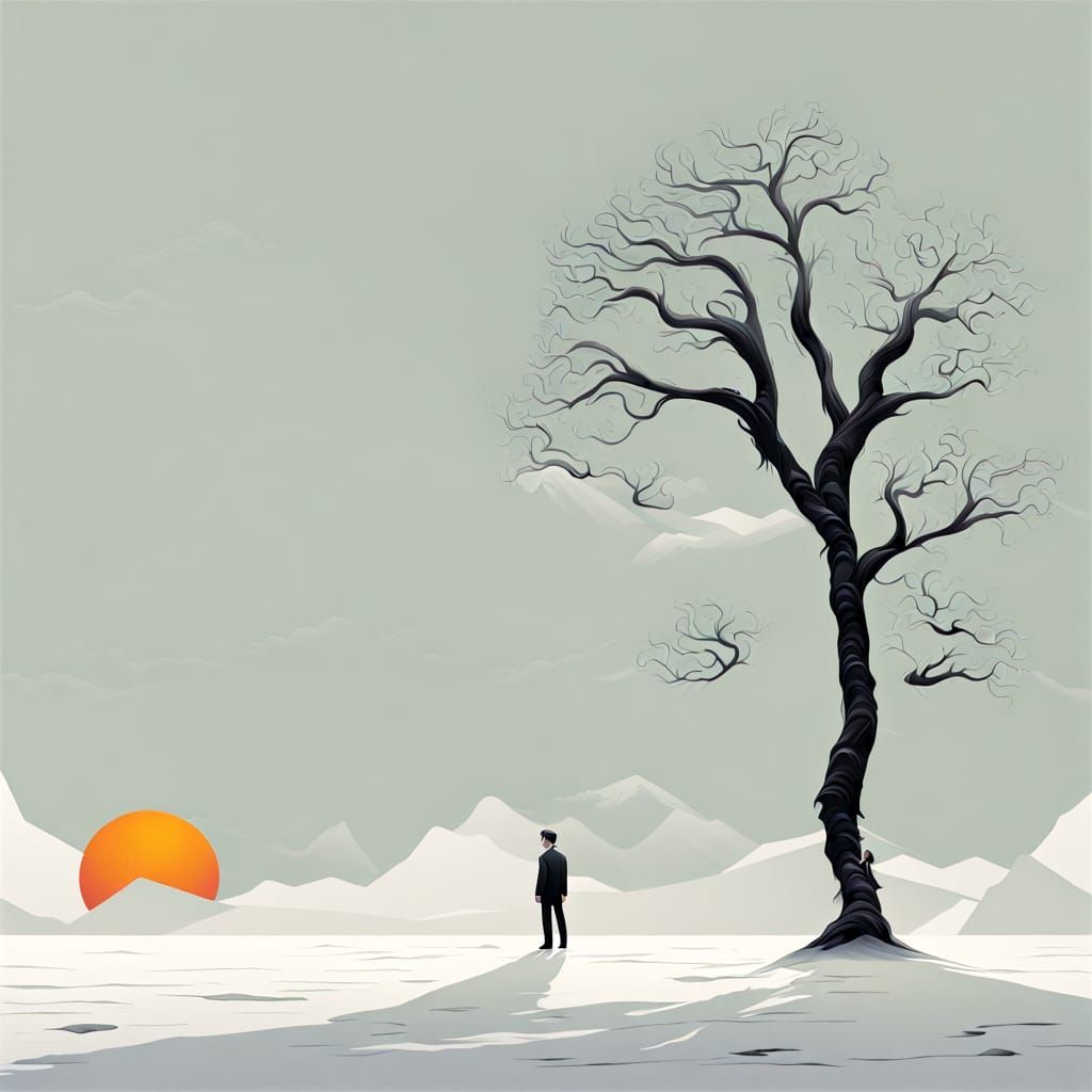 Lonely Minimalist Art Capturing Solitude