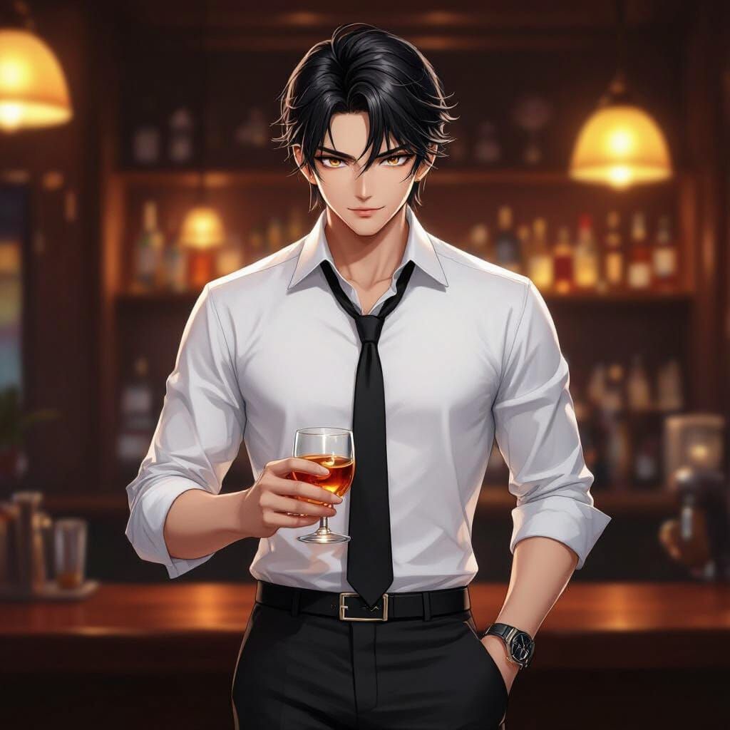 Chen Jun's Confident Charm: 3D Anime Art