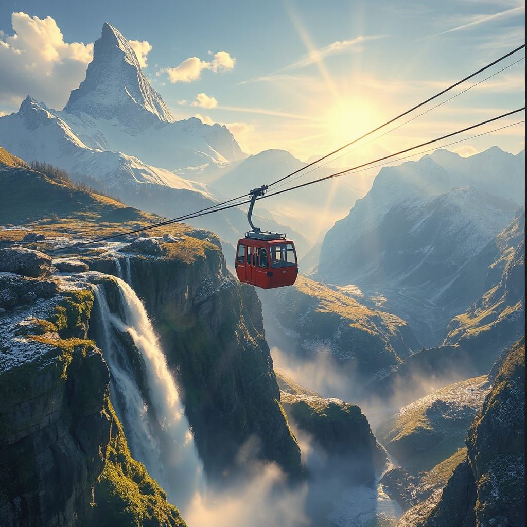 Majestic Alps Dreamscape with Ethereal Light