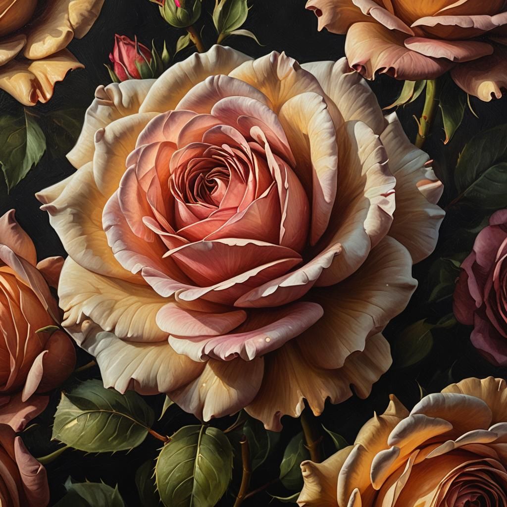 Rose with Hidden Castle: Dutch Master Still Life