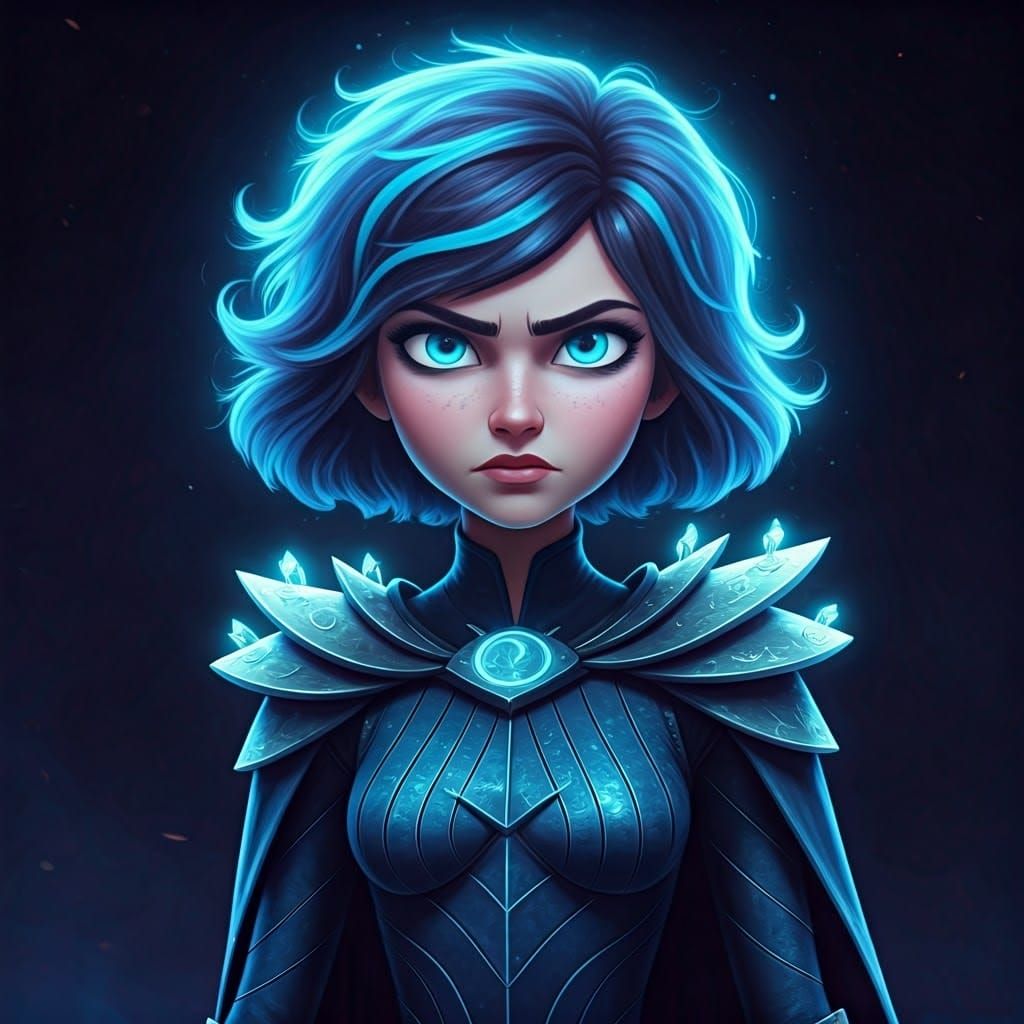 Cassandra from Tangled in Dynamic Digital Art Style