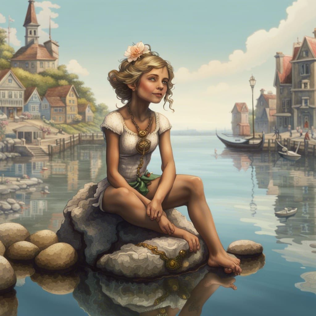 Ornate Fairycore Mermaid Concept Art, 8k Resolution