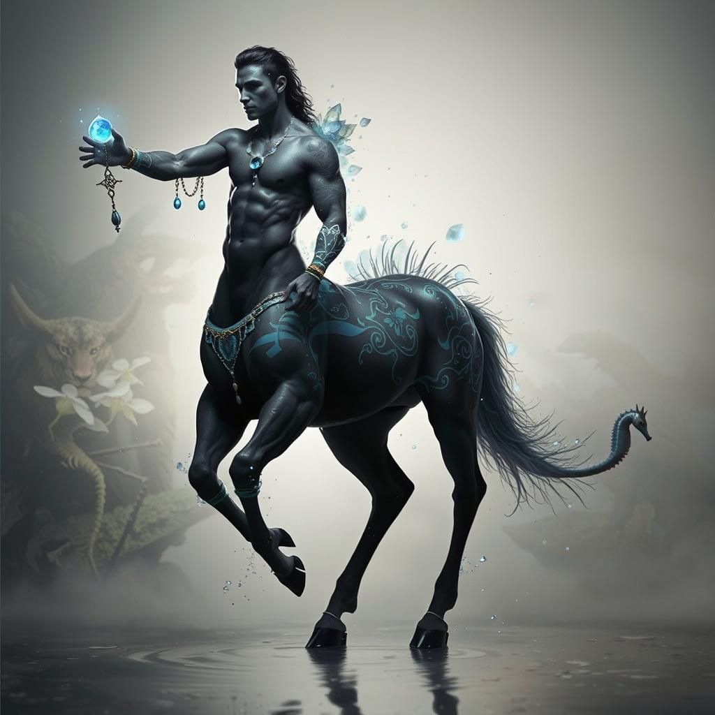 Majestic Male Centaur in Crystal Cavern
