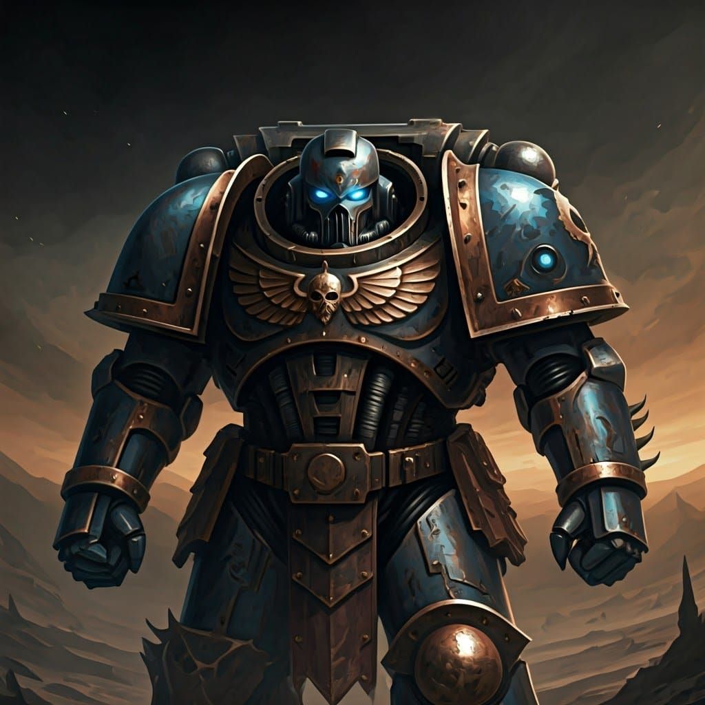 Armored Xenomorph on Desolate Planet as Matte Painting