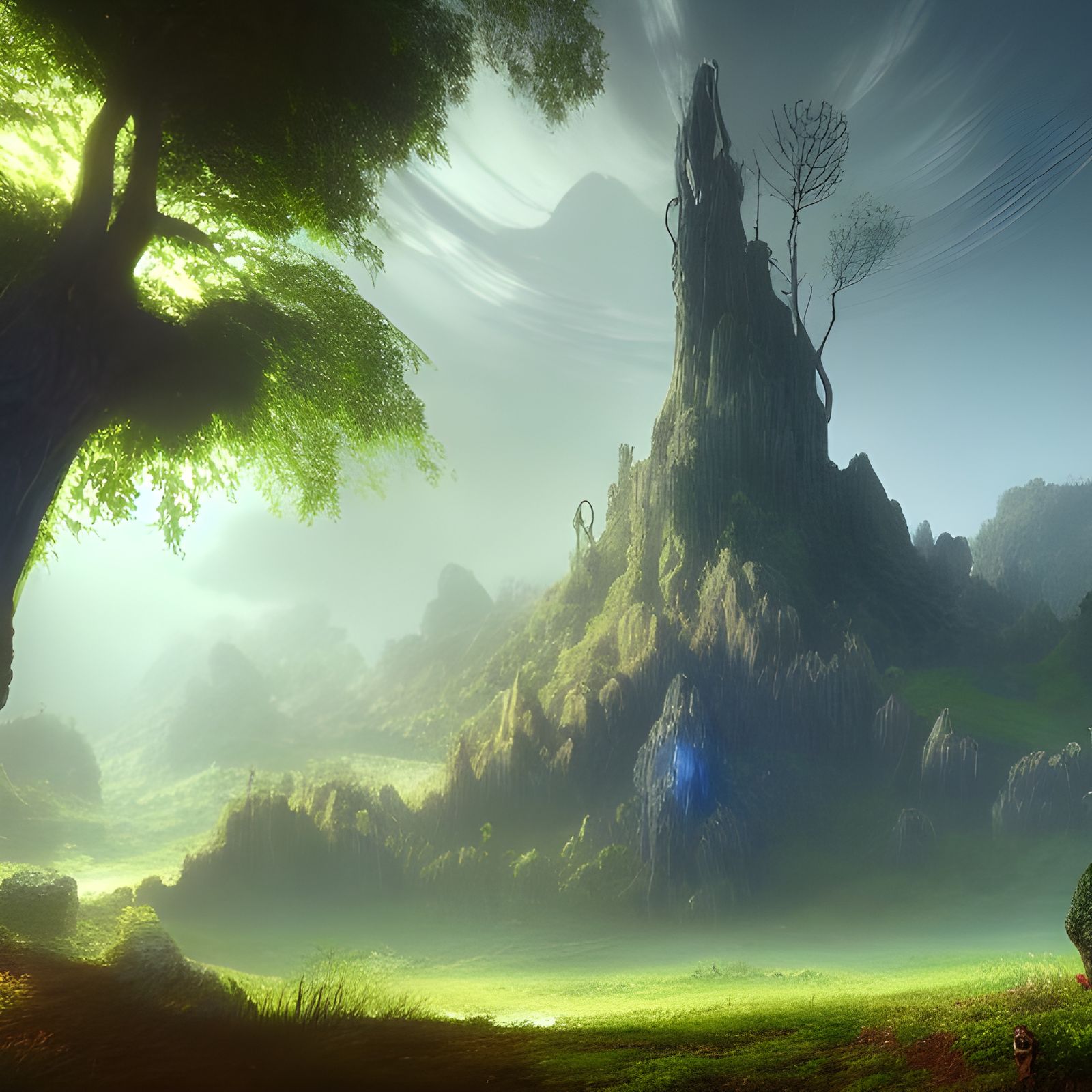 Mystical Tree Concept Art in Deep Color