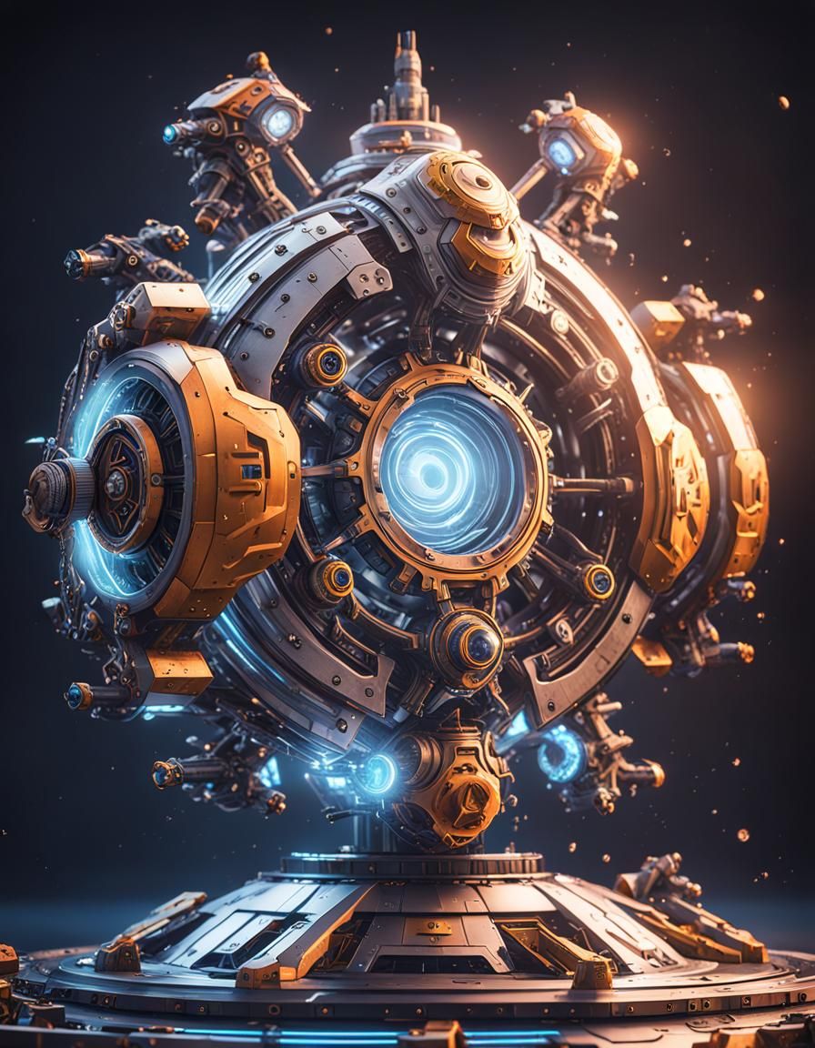 Futuristic Sci-Fi Mech in Detailed Matte Painting