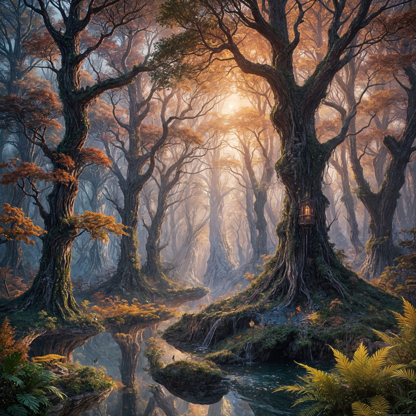 Fantastical Forest Concept Art in Deep Color