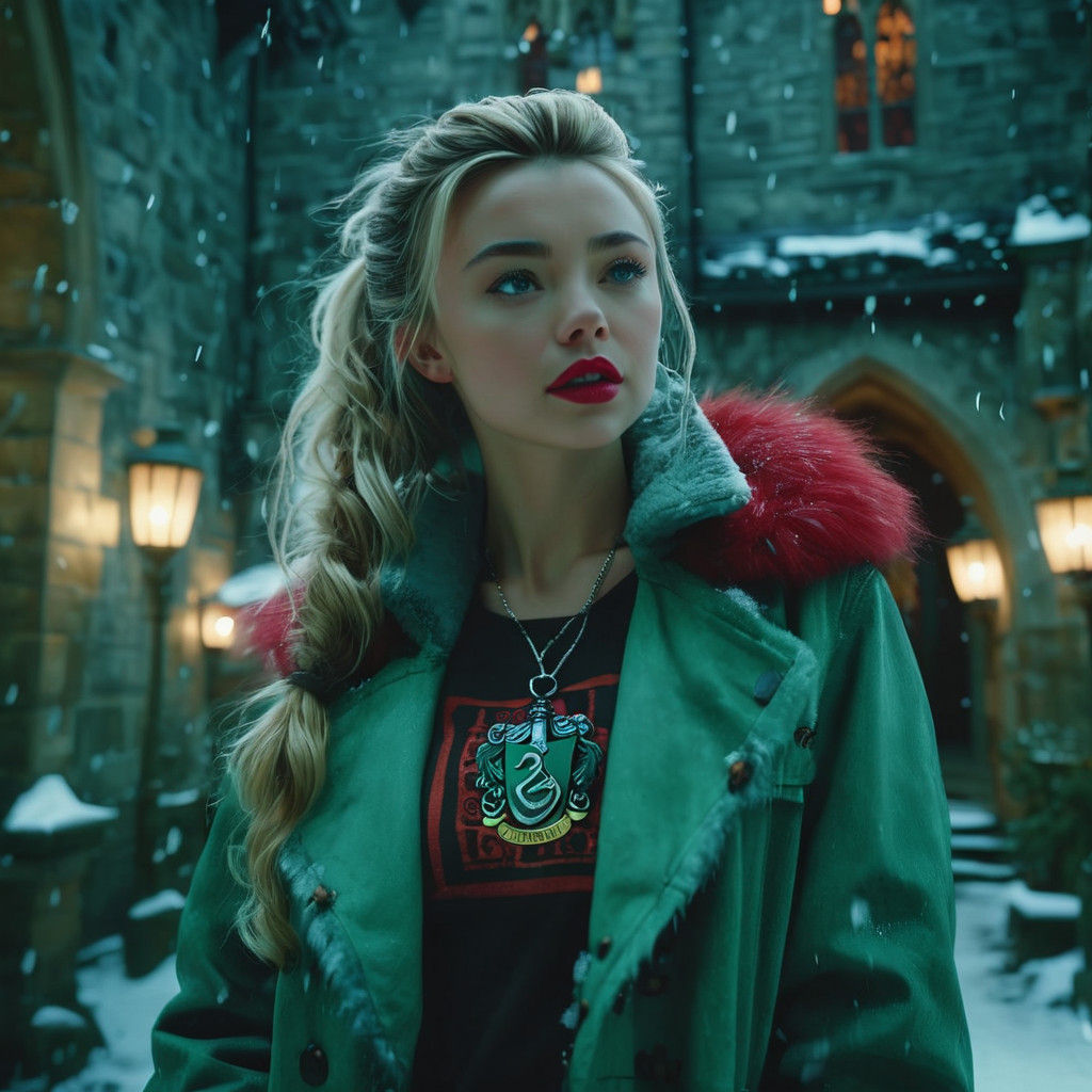 Peyton List as Slytherin Queen in Winter Wonderland