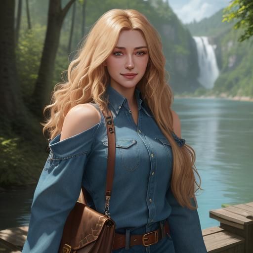 Teenage Girl Portrait in Hyperdetailed Digital Art Style