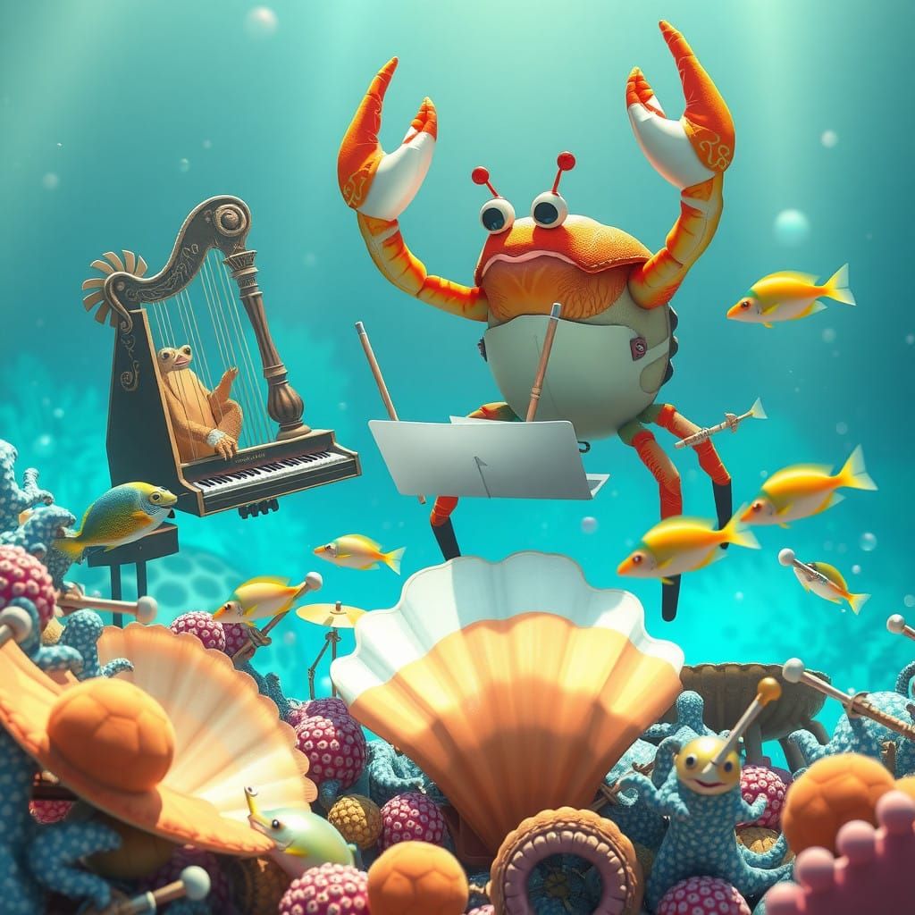 Sea Creatures Conduct Magical Underwater Orchestra