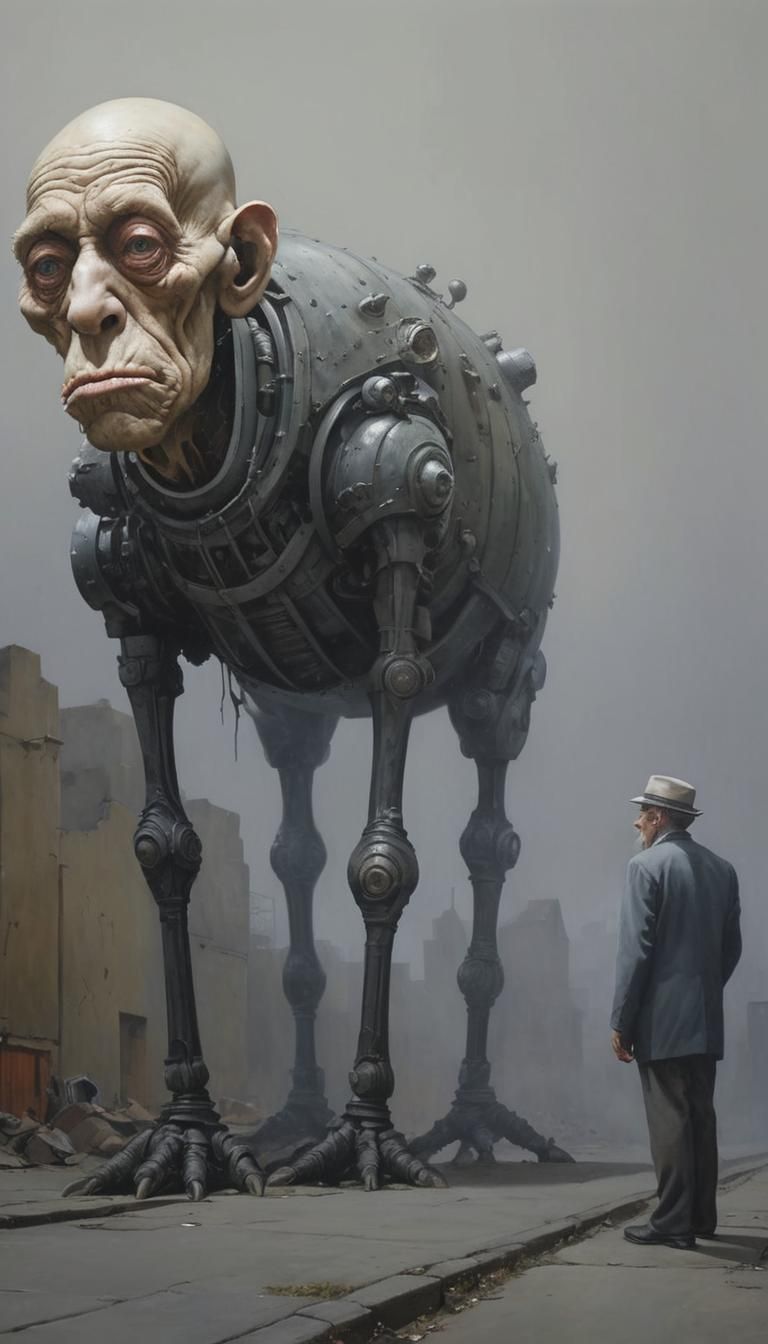 Surreal Gothic Figure in Photorealistic Style