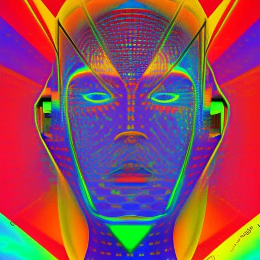 Cosmic Astral Illustration in Mixed Media Style