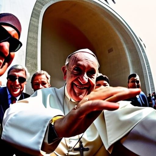 Pope Francis Selfie with Cardinals, Goofy Style
