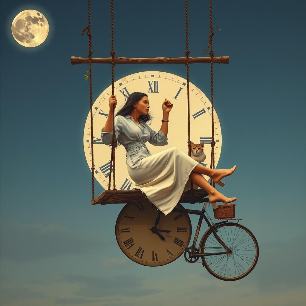 Woman Navigating Dense Thicket: Gritty Realism