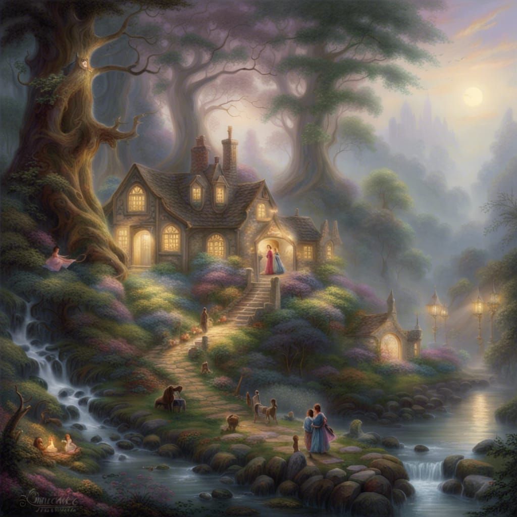 Waifs and Sylphs in Ethereal Enchanted Forest