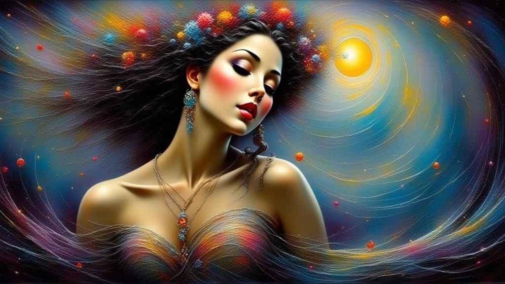 Blue Eyed Latina Warrior Woman Waiting