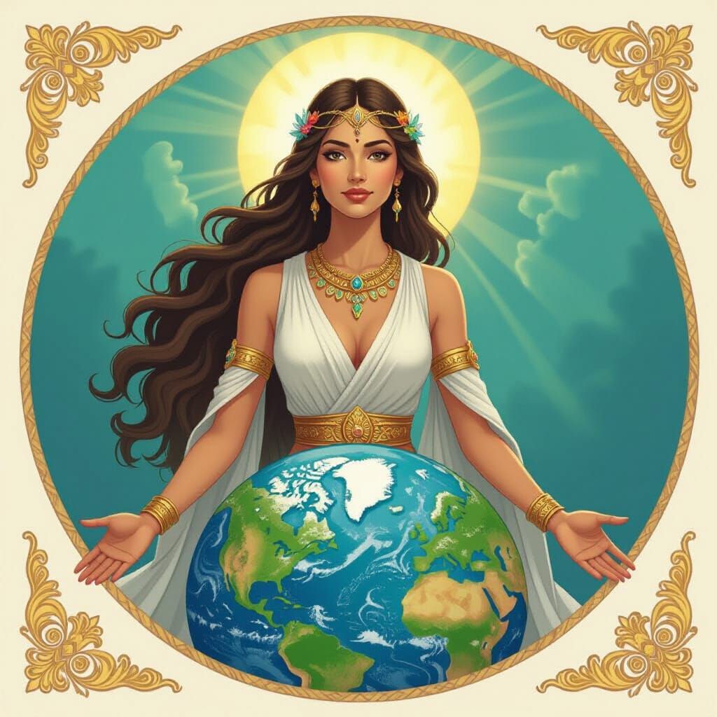 Ethereal Earth Goddess Digital Art