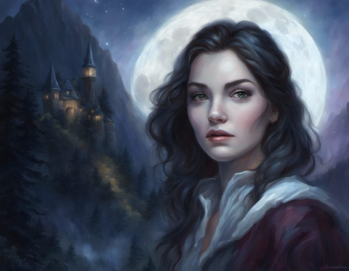 Ethereal Wizard in a Misty Mountain Landscape